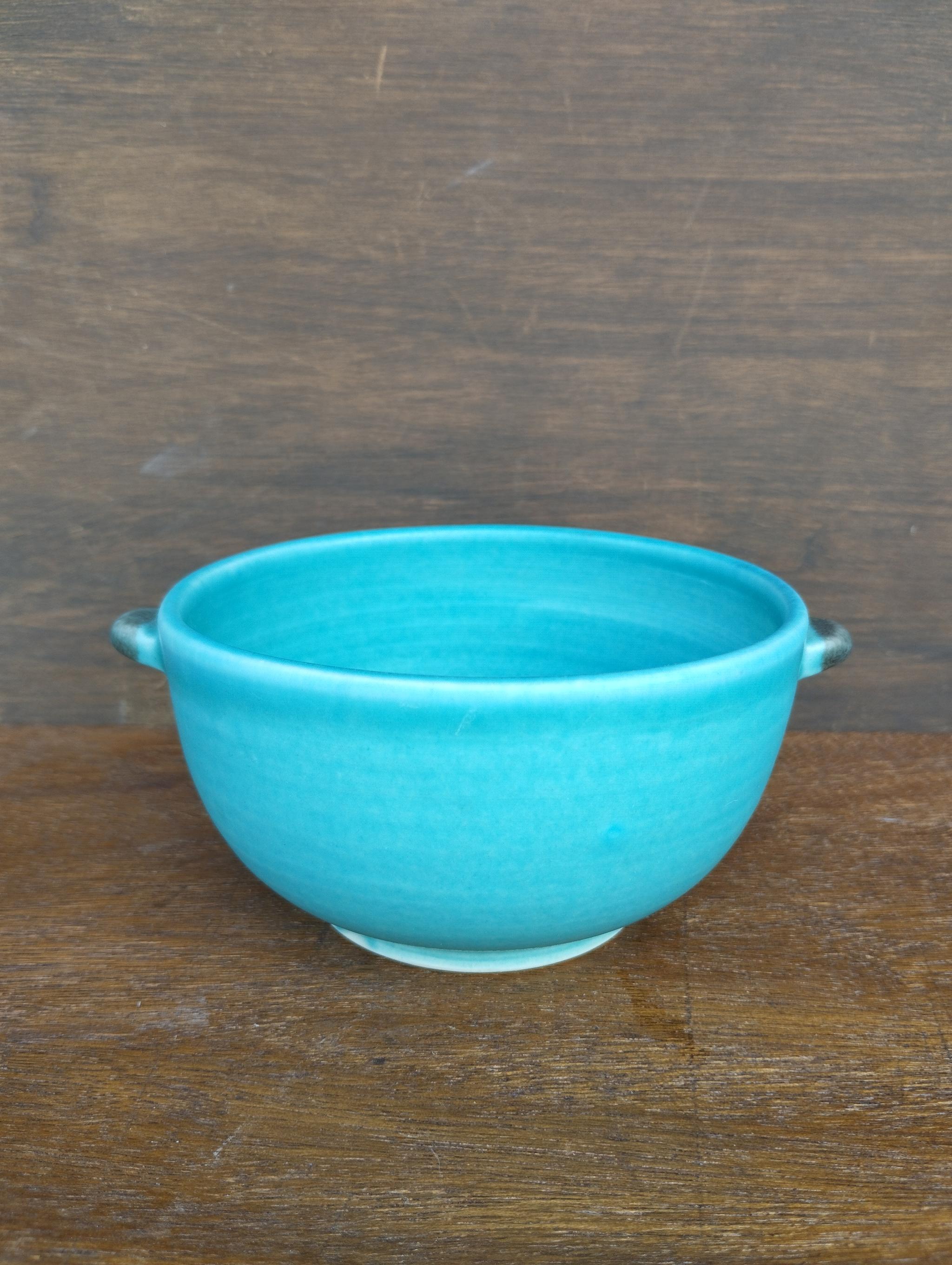 トルコブルーマット　スープカップ（耳付き）